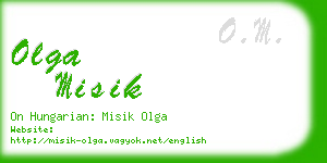 olga misik business card